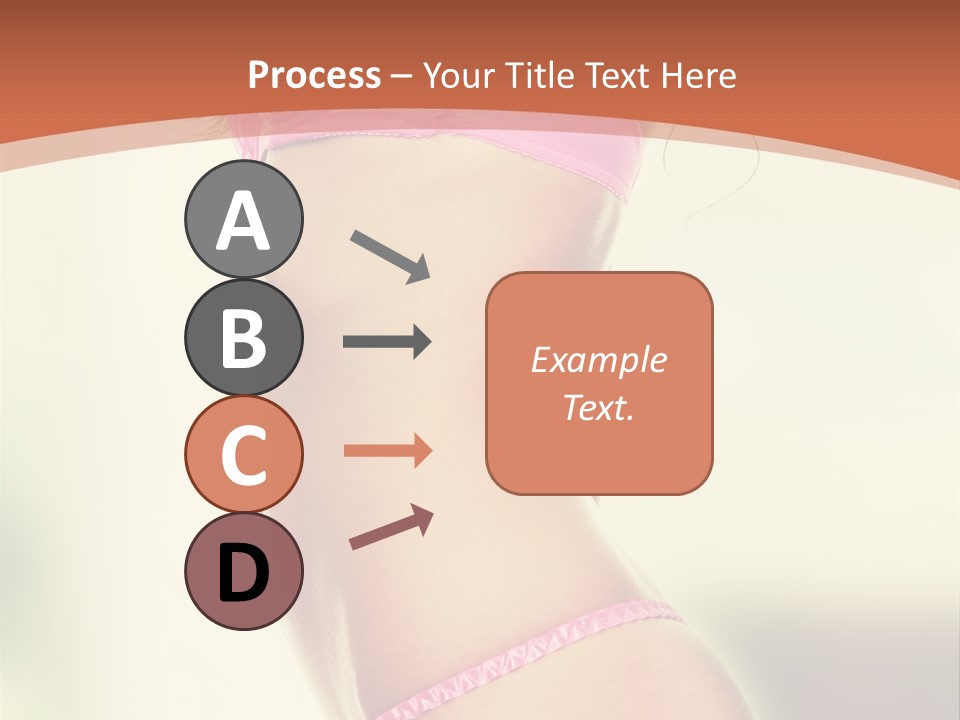 A Beautiful Woman In A Pink Bikini Posing For The Camera PowerPoint Template