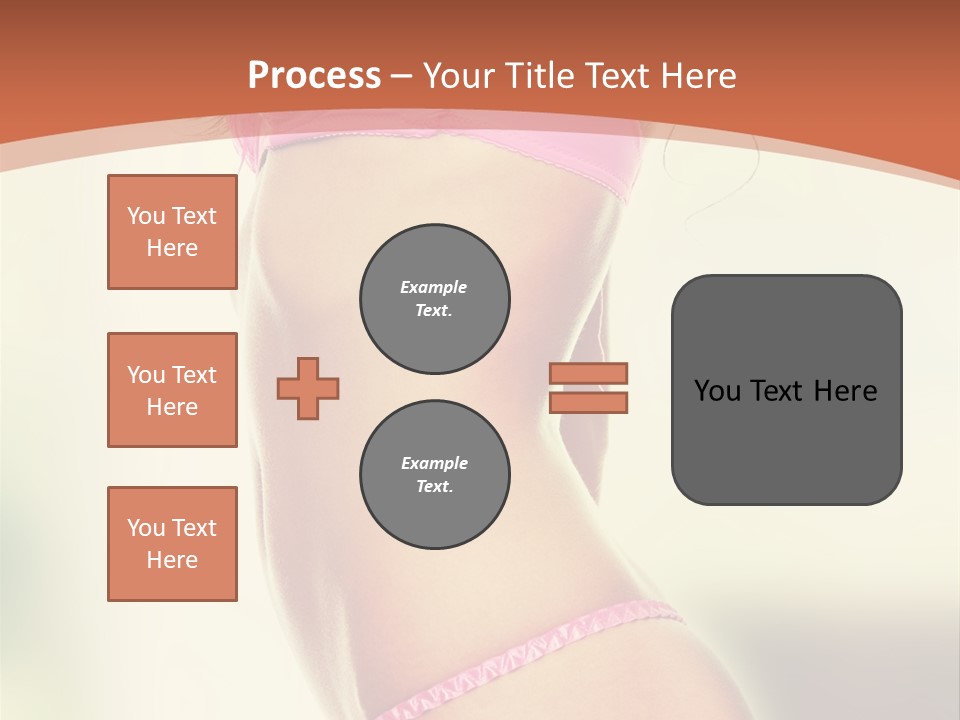 A Beautiful Woman In A Pink Bikini Posing For The Camera PowerPoint Template