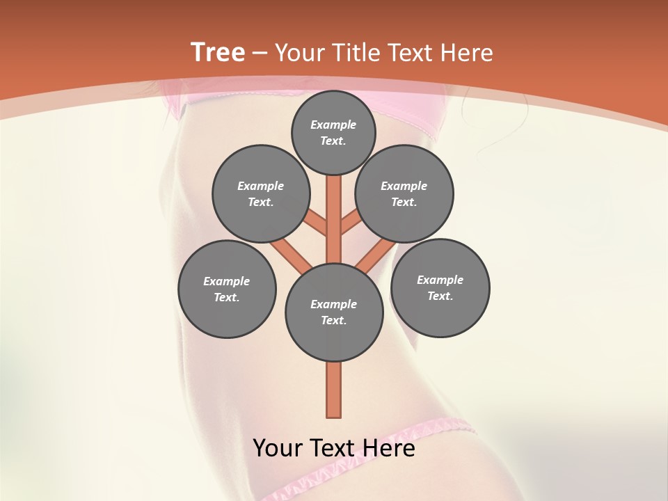 A Beautiful Woman In A Pink Bikini Posing For The Camera PowerPoint Template