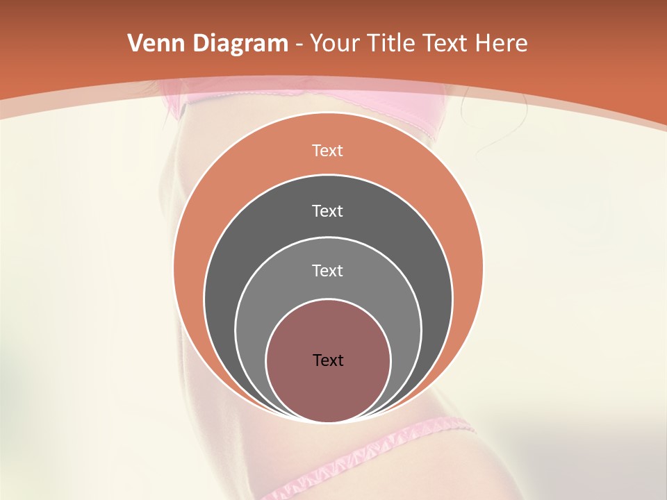 A Beautiful Woman In A Pink Bikini Posing For The Camera PowerPoint Template