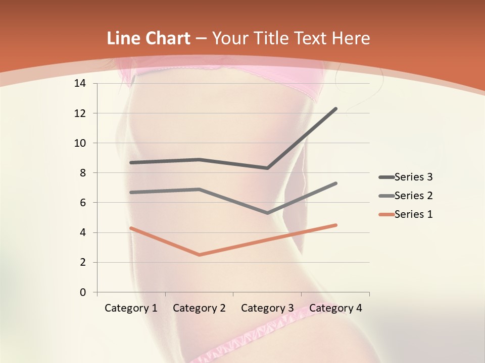 A Beautiful Woman In A Pink Bikini Posing For The Camera PowerPoint Template