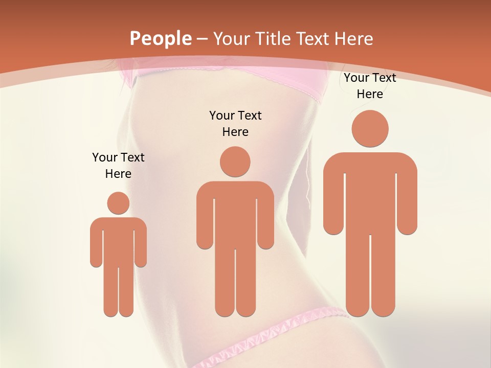 A Beautiful Woman In A Pink Bikini Posing For The Camera PowerPoint Template