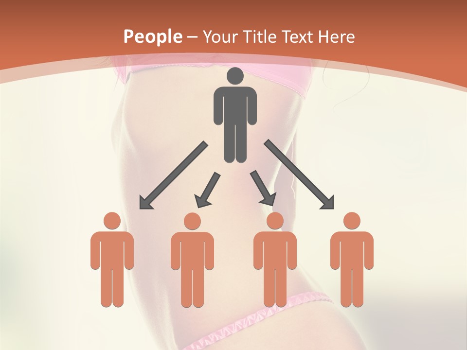 A Beautiful Woman In A Pink Bikini Posing For The Camera PowerPoint Template