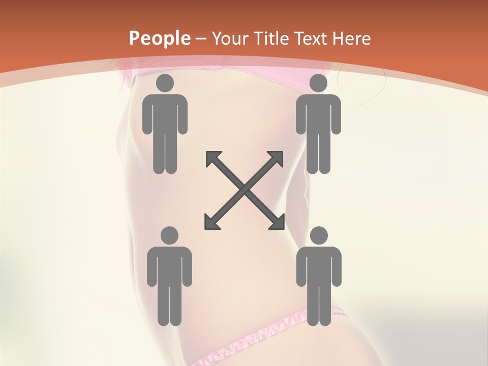 A Beautiful Woman In A Pink Bikini Posing For The Camera PowerPoint Template