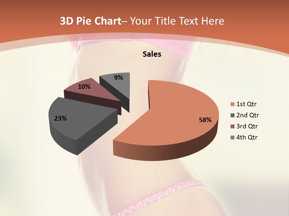A Beautiful Woman In A Pink Bikini Posing For The Camera PowerPoint Template