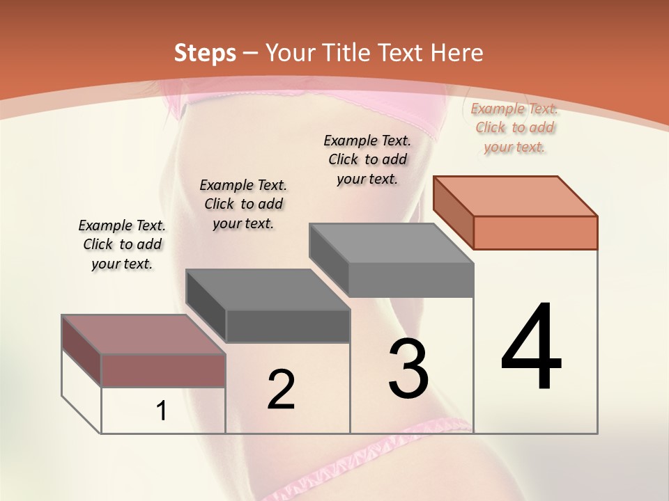 A Beautiful Woman In A Pink Bikini Posing For The Camera PowerPoint Template