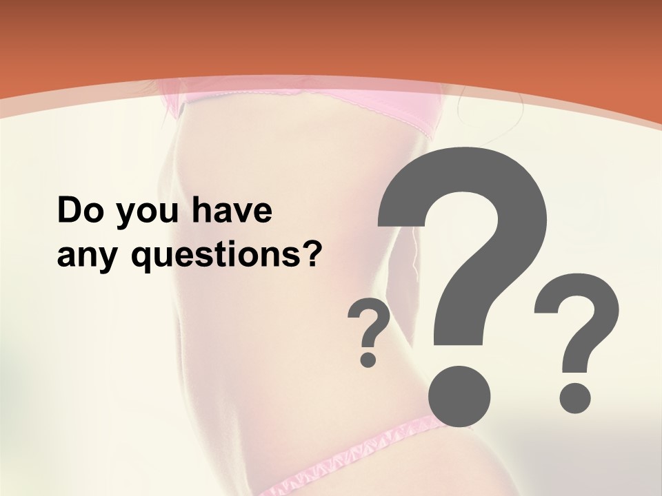 A Beautiful Woman In A Pink Bikini Posing For The Camera PowerPoint Template