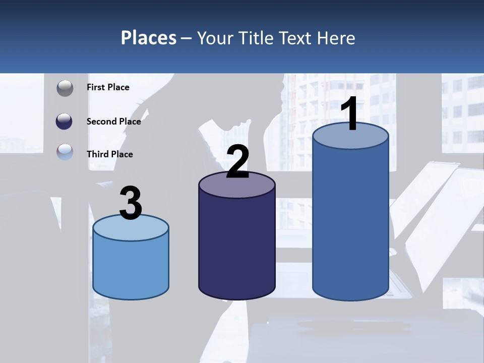 A Man Sitting In Front Of A Laptop Computer PowerPoint Template