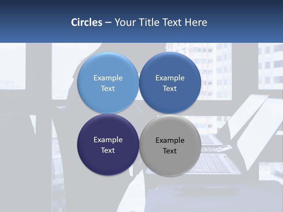 A Man Sitting In Front Of A Laptop Computer PowerPoint Template