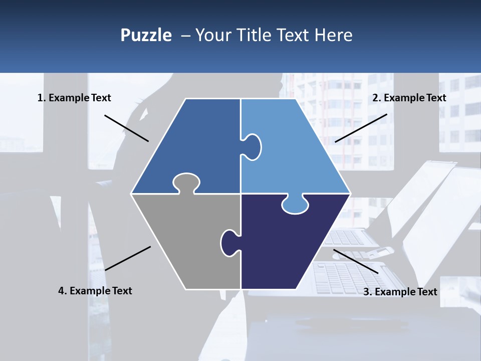 A Man Sitting In Front Of A Laptop Computer PowerPoint Template