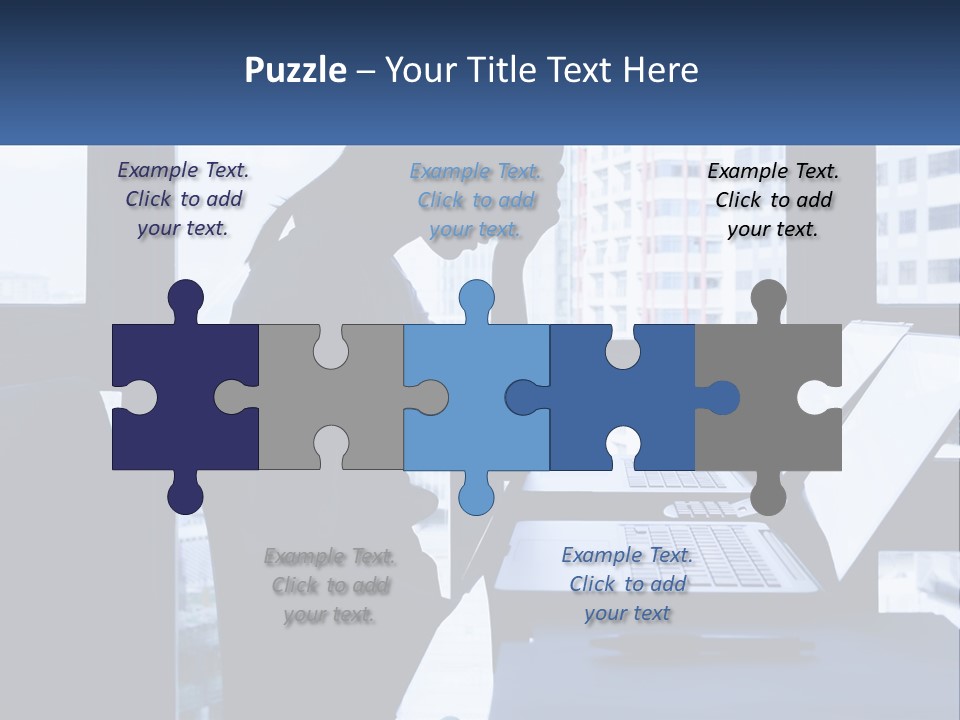 A Man Sitting In Front Of A Laptop Computer PowerPoint Template