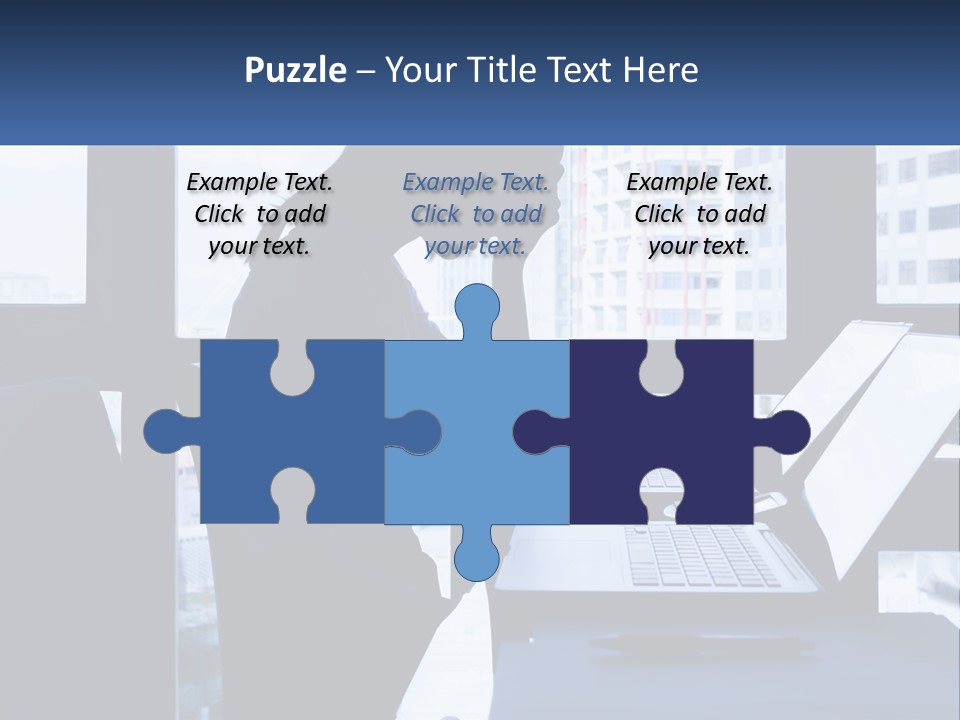 A Man Sitting In Front Of A Laptop Computer PowerPoint Template