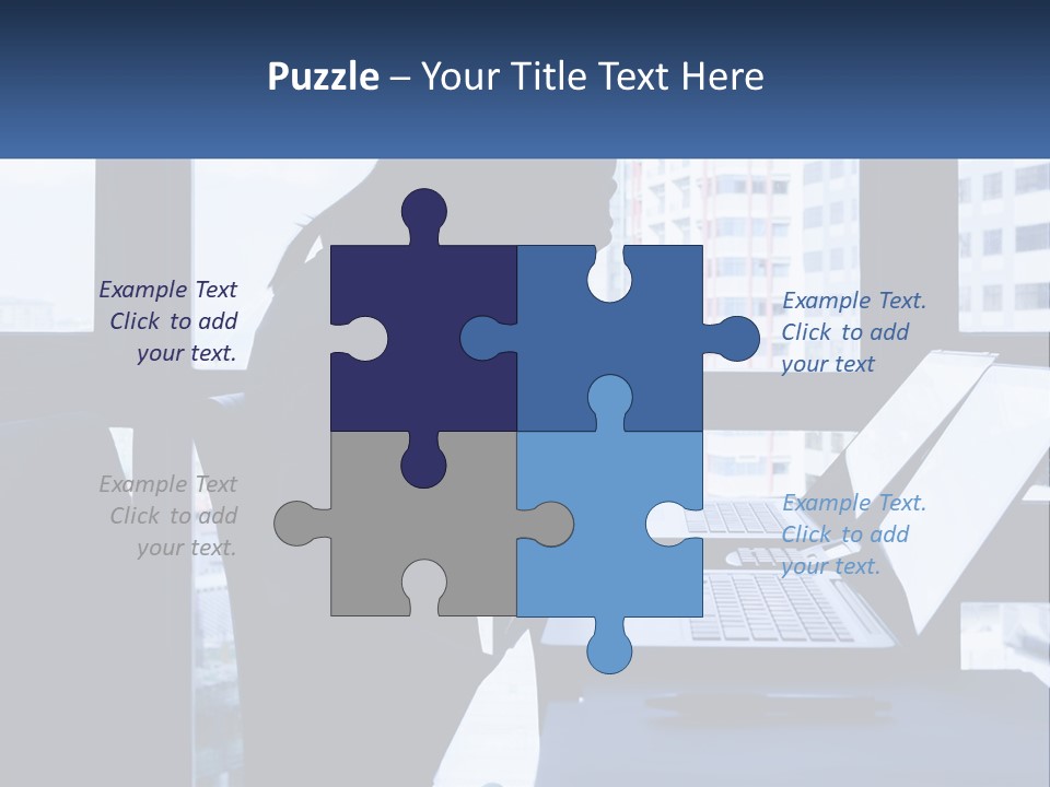 A Man Sitting In Front Of A Laptop Computer PowerPoint Template