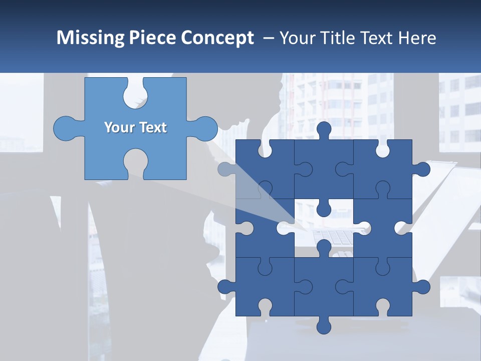 A Man Sitting In Front Of A Laptop Computer PowerPoint Template