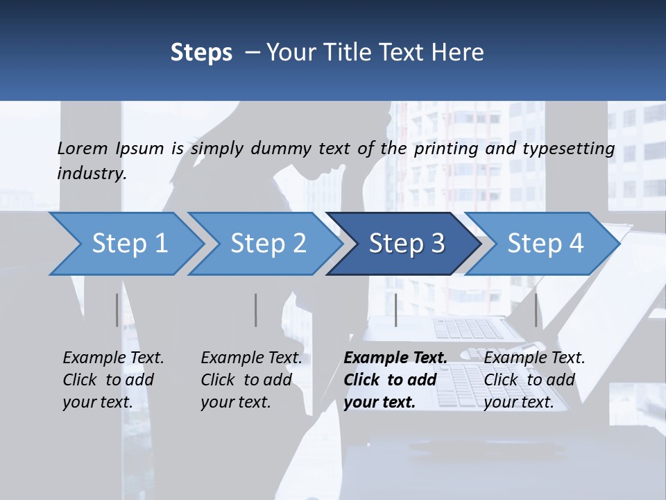 A Man Sitting In Front Of A Laptop Computer PowerPoint Template