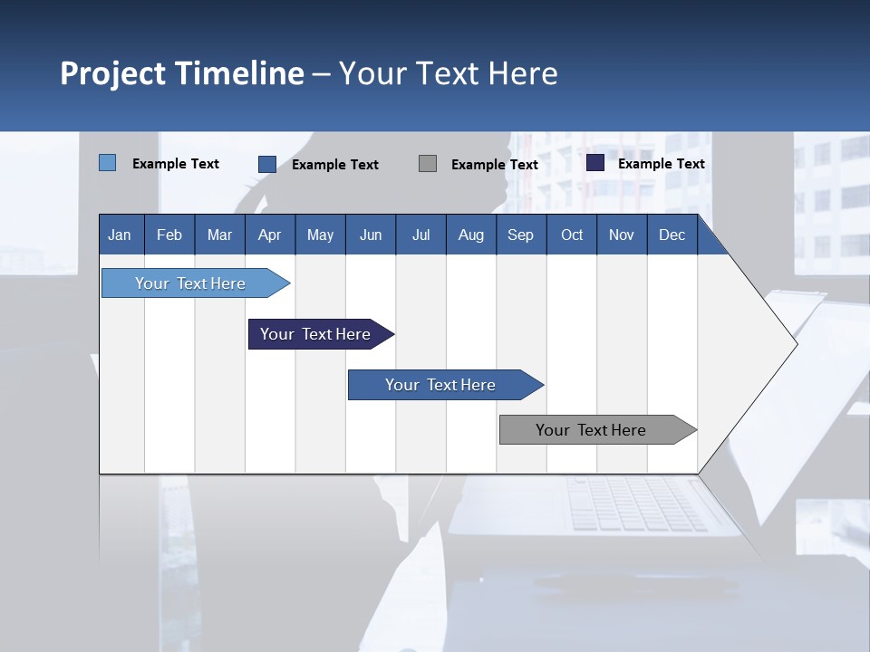 A Man Sitting In Front Of A Laptop Computer PowerPoint Template