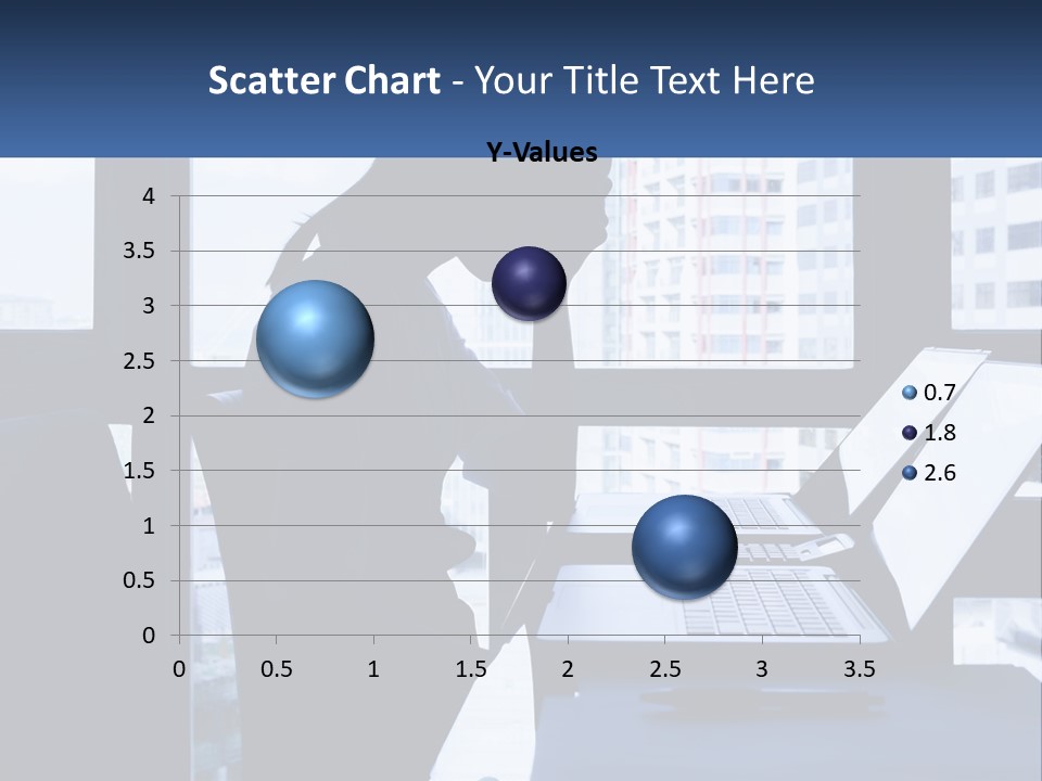A Man Sitting In Front Of A Laptop Computer PowerPoint Template