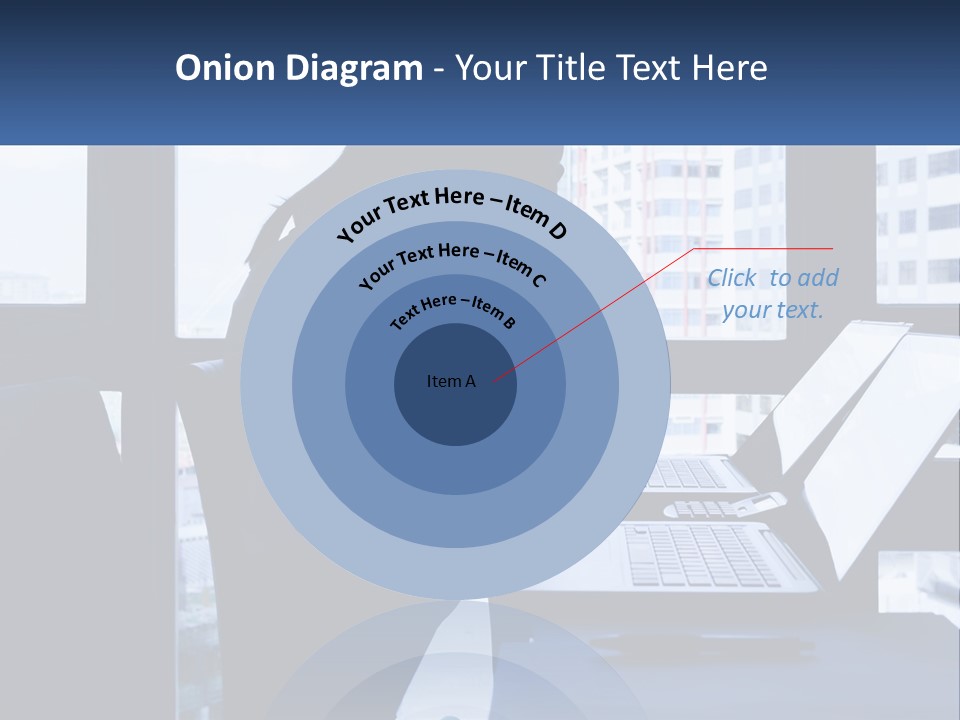 A Man Sitting In Front Of A Laptop Computer PowerPoint Template
