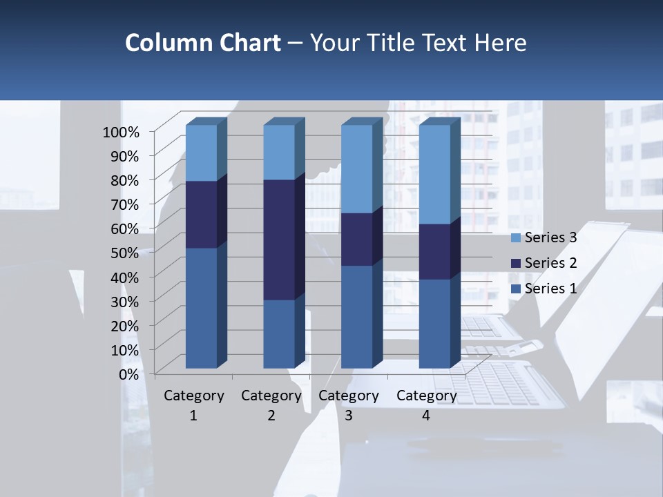 A Man Sitting In Front Of A Laptop Computer PowerPoint Template