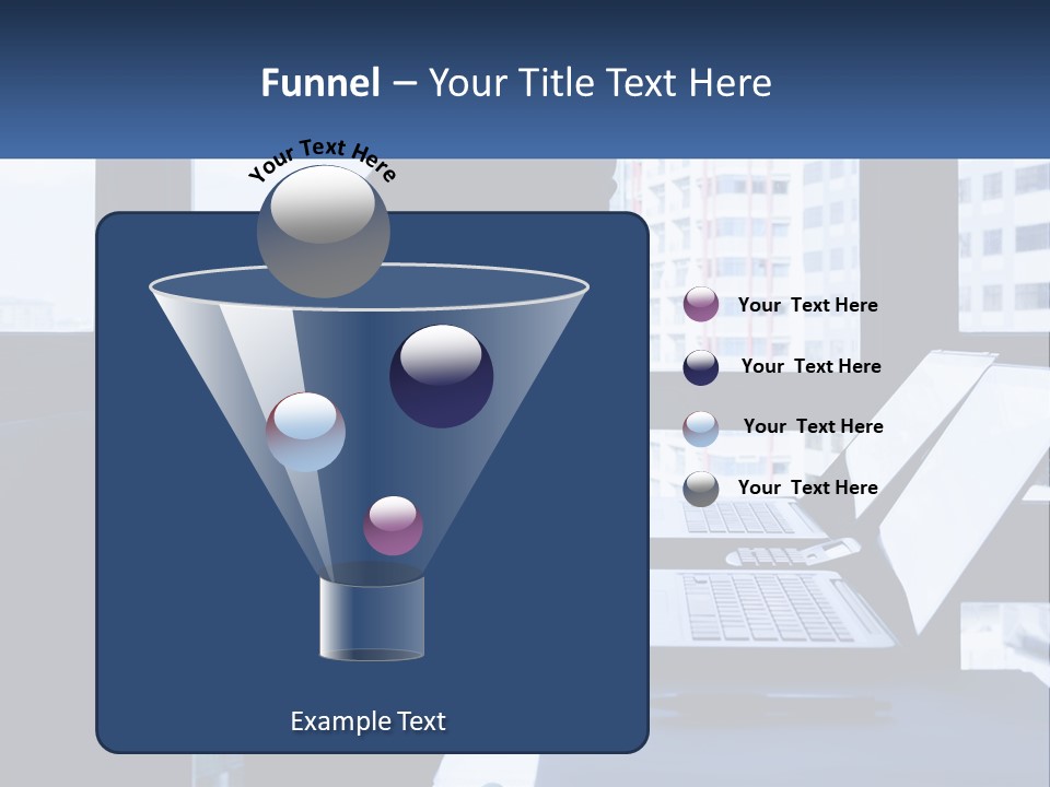 A Man Sitting In Front Of A Laptop Computer PowerPoint Template