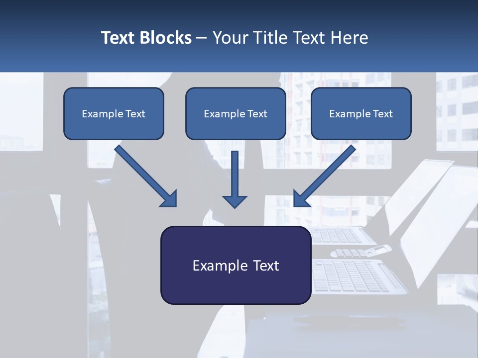 A Man Sitting In Front Of A Laptop Computer PowerPoint Template