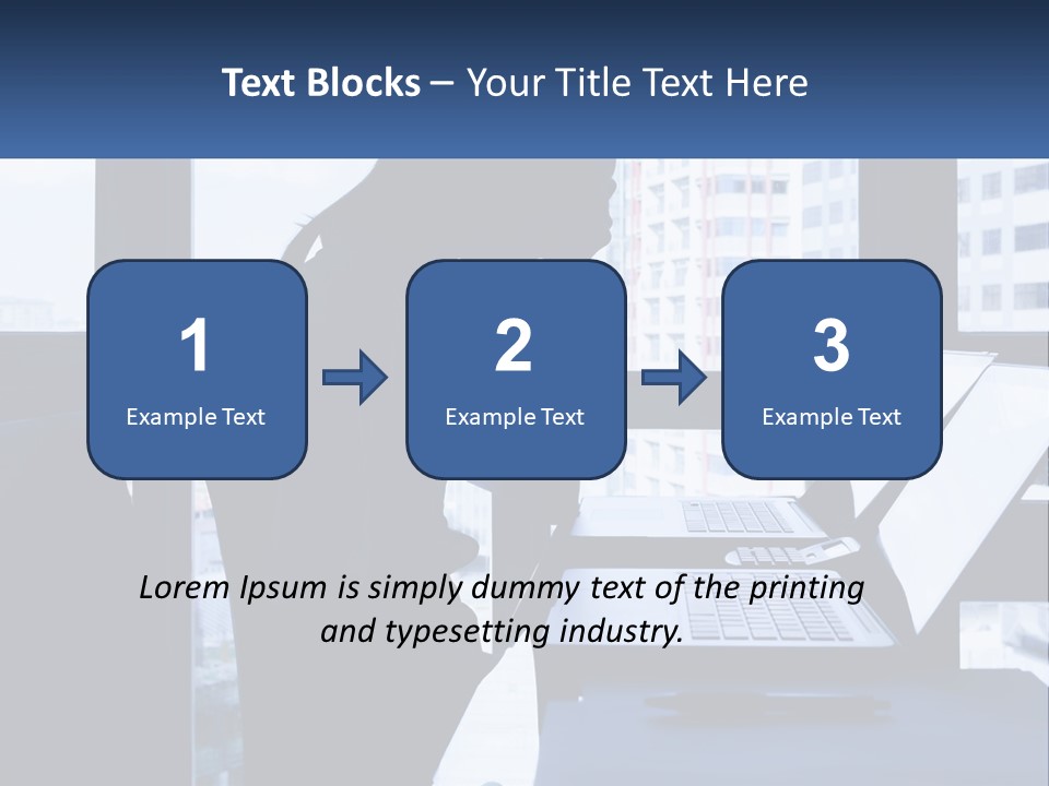 A Man Sitting In Front Of A Laptop Computer PowerPoint Template