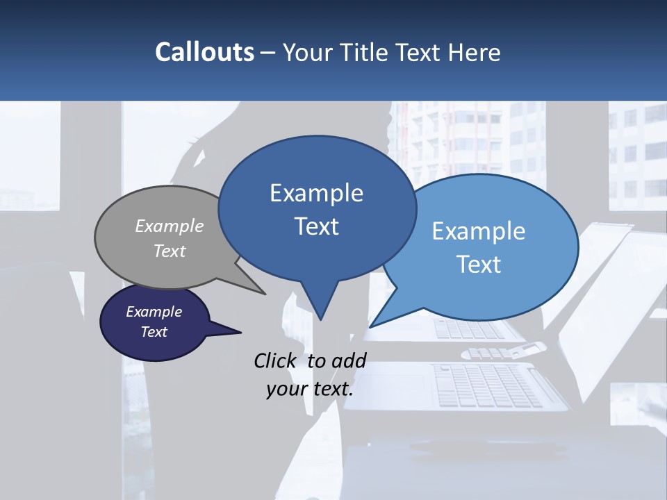 A Man Sitting In Front Of A Laptop Computer PowerPoint Template