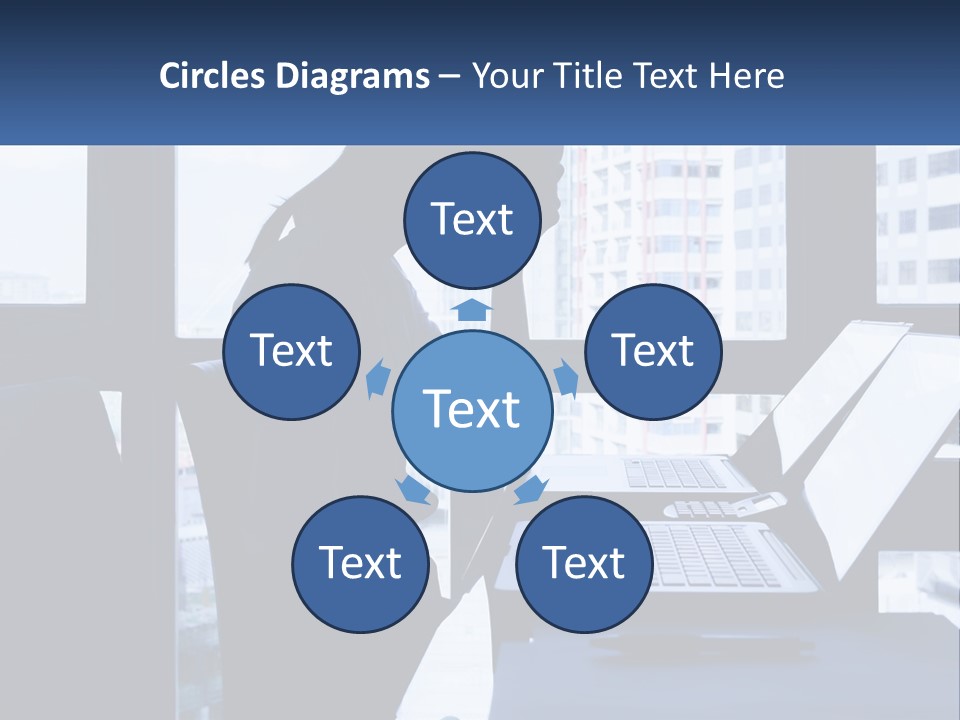 A Man Sitting In Front Of A Laptop Computer PowerPoint Template