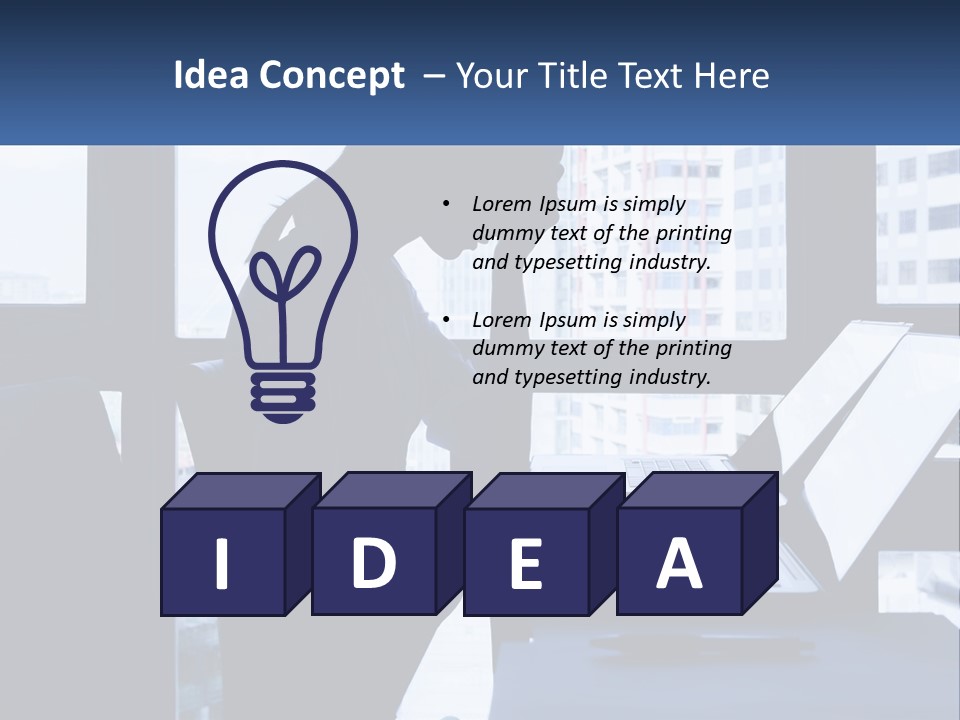 A Man Sitting In Front Of A Laptop Computer PowerPoint Template