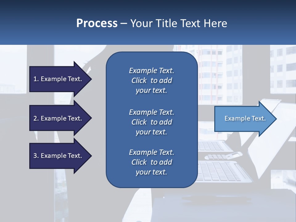 A Man Sitting In Front Of A Laptop Computer PowerPoint Template
