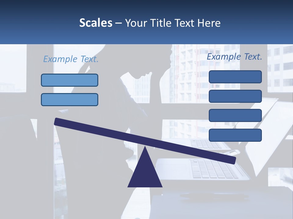 A Man Sitting In Front Of A Laptop Computer PowerPoint Template