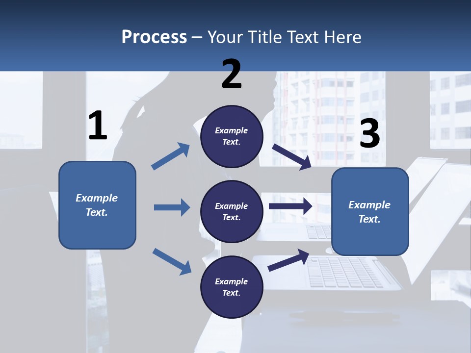 A Man Sitting In Front Of A Laptop Computer PowerPoint Template