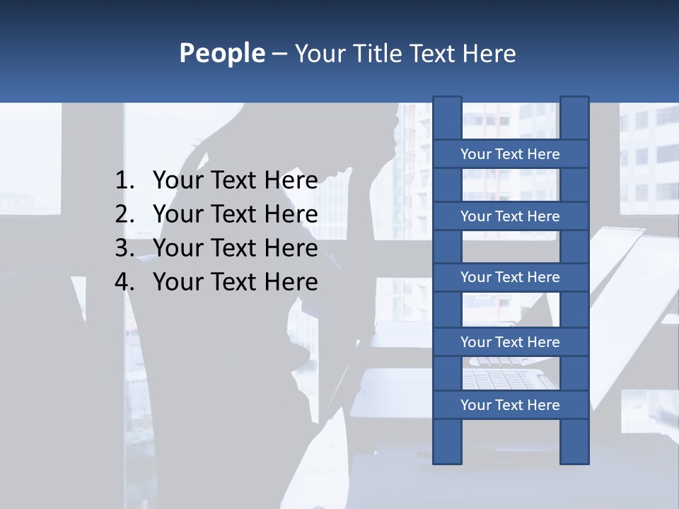 A Man Sitting In Front Of A Laptop Computer PowerPoint Template