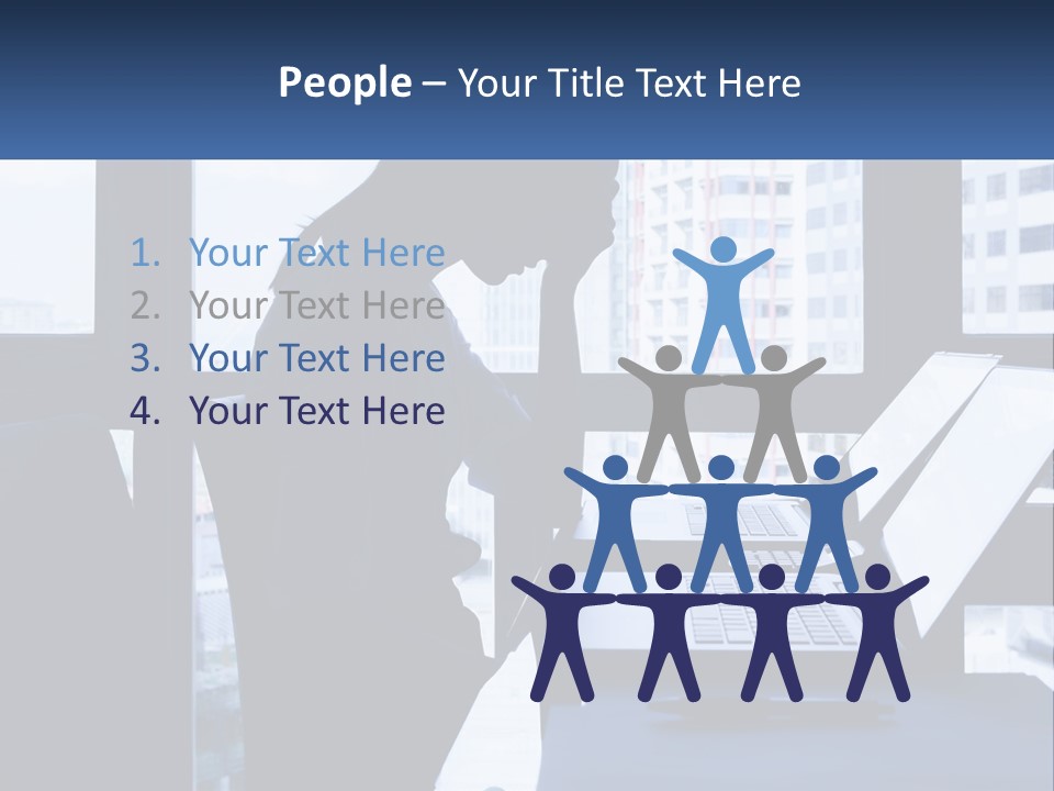 A Man Sitting In Front Of A Laptop Computer PowerPoint Template