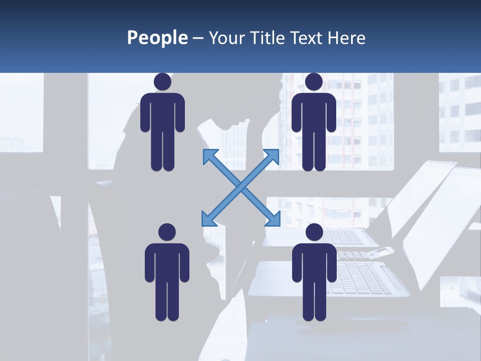 A Man Sitting In Front Of A Laptop Computer PowerPoint Template