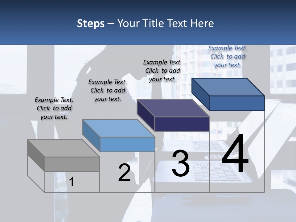 A Man Sitting In Front Of A Laptop Computer PowerPoint Template