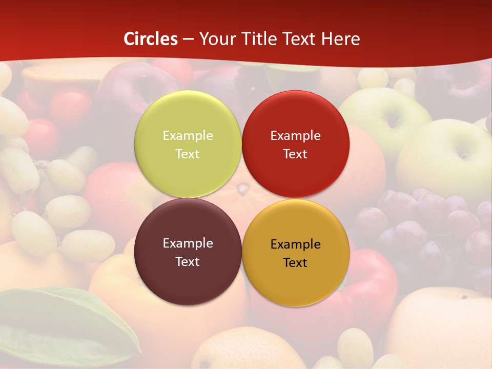 A Bunch Of Different Types Of Fruits And Vegetables PowerPoint Template