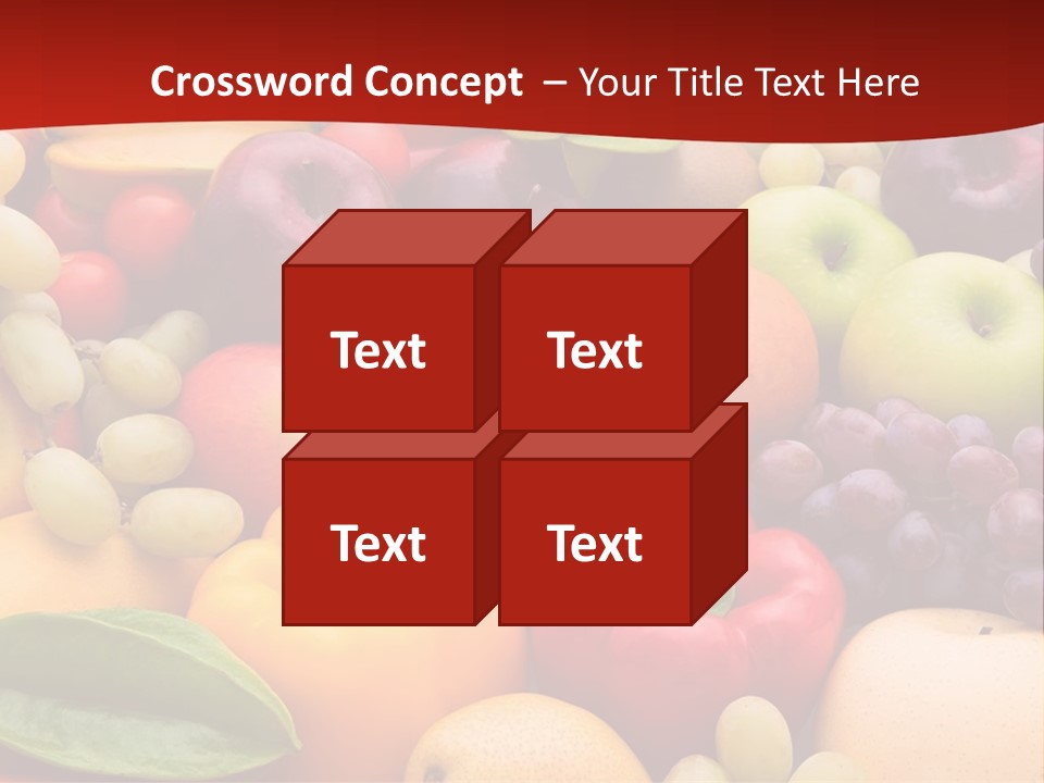 A Bunch Of Different Types Of Fruits And Vegetables PowerPoint Template