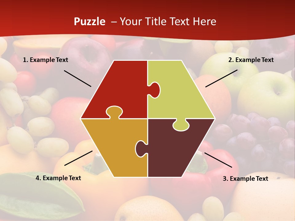 A Bunch Of Different Types Of Fruits And Vegetables PowerPoint Template