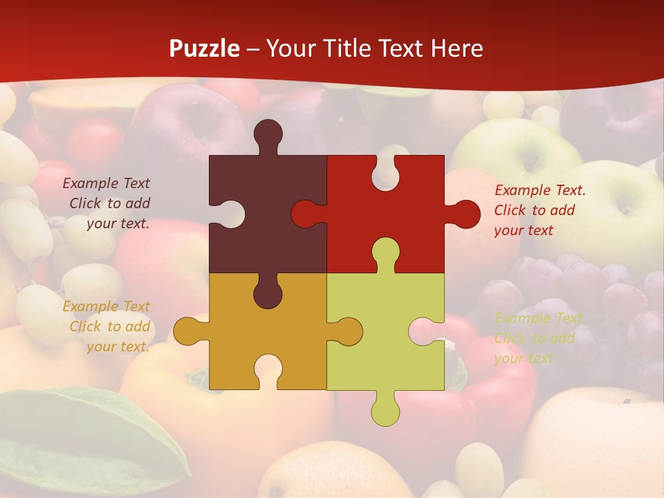 A Bunch Of Different Types Of Fruits And Vegetables PowerPoint Template