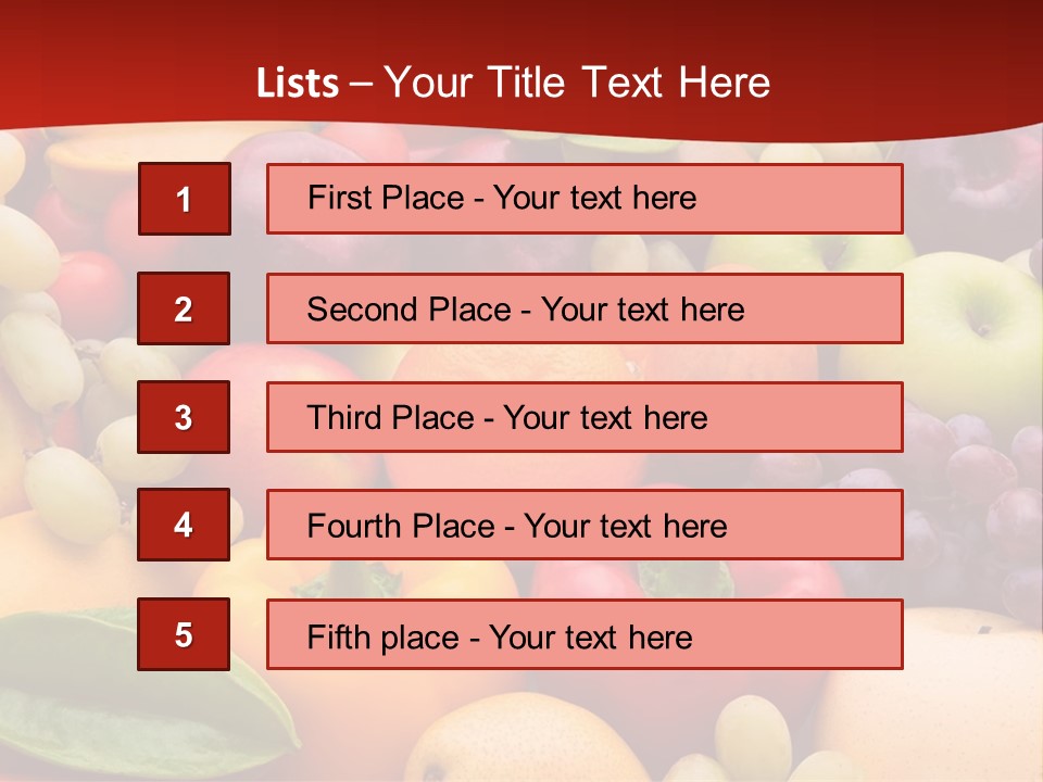A Bunch Of Different Types Of Fruits And Vegetables PowerPoint Template