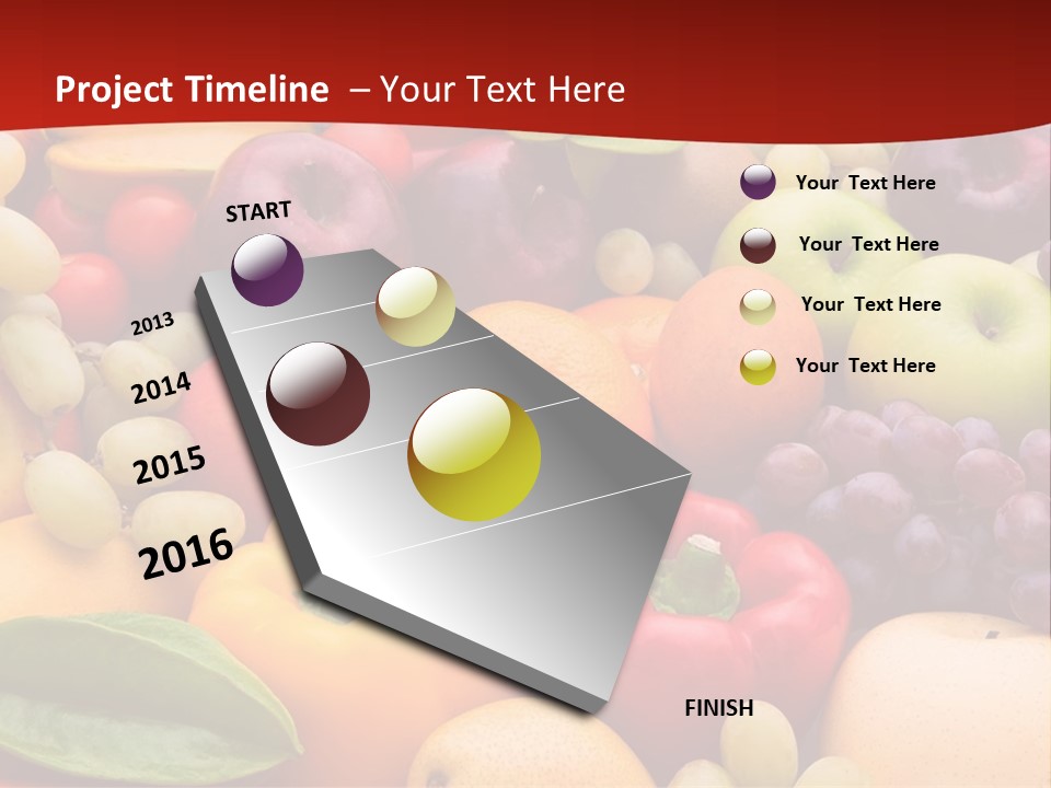 A Bunch Of Different Types Of Fruits And Vegetables PowerPoint Template