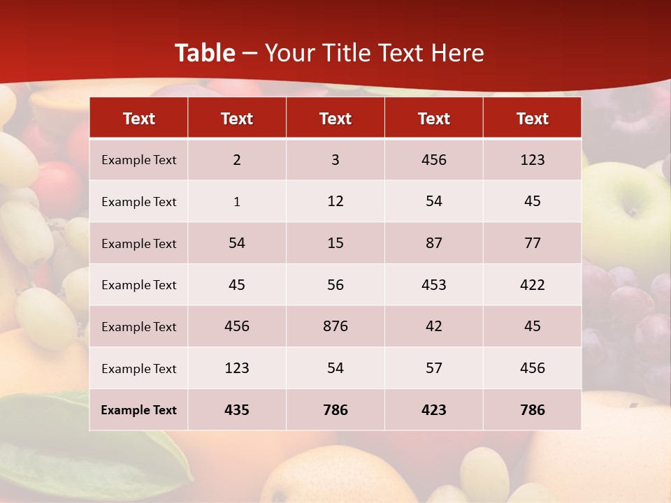 A Bunch Of Different Types Of Fruits And Vegetables PowerPoint Template
