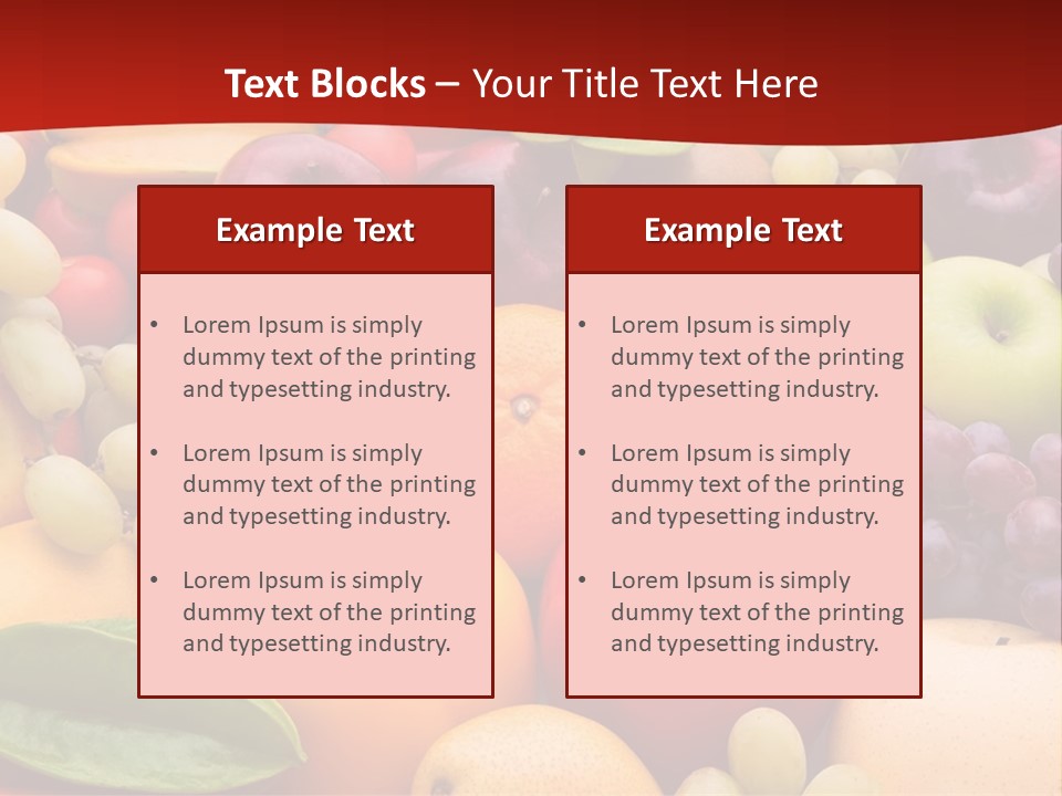 A Bunch Of Different Types Of Fruits And Vegetables PowerPoint Template