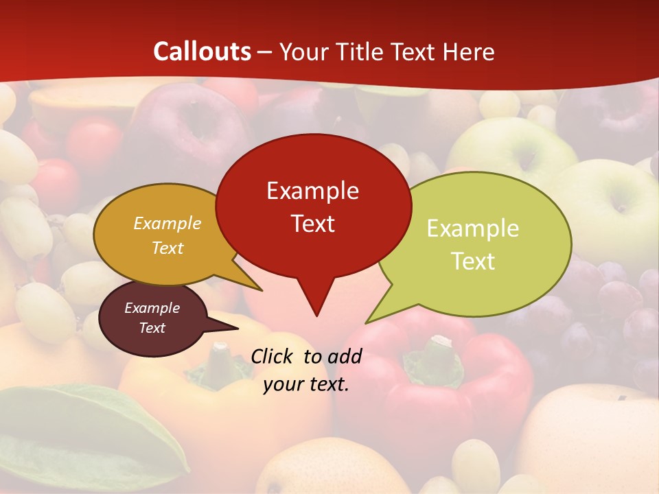 A Bunch Of Different Types Of Fruits And Vegetables PowerPoint Template