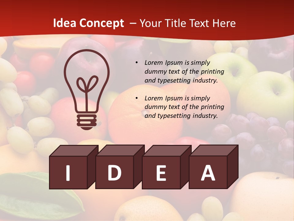 A Bunch Of Different Types Of Fruits And Vegetables PowerPoint Template