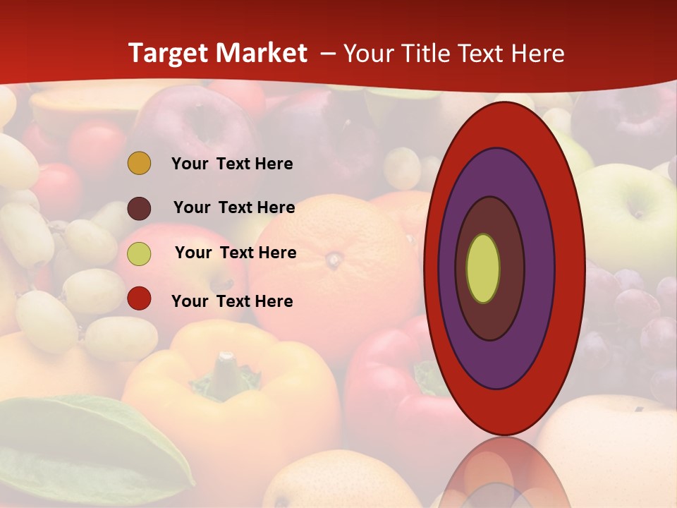 A Bunch Of Different Types Of Fruits And Vegetables PowerPoint Template