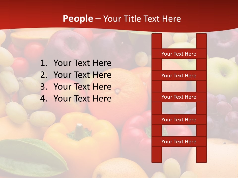 A Bunch Of Different Types Of Fruits And Vegetables PowerPoint Template