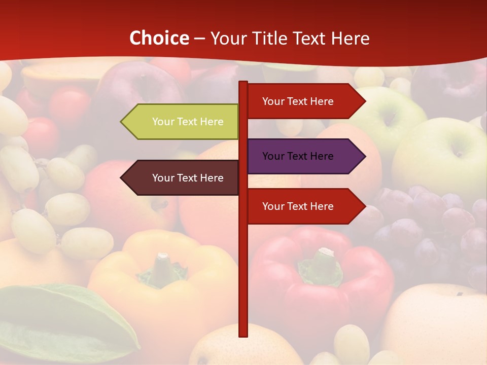 A Bunch Of Different Types Of Fruits And Vegetables PowerPoint Template