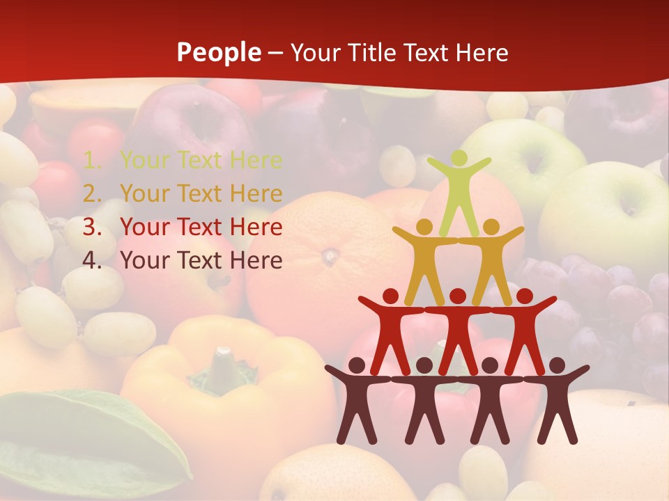 A Bunch Of Different Types Of Fruits And Vegetables PowerPoint Template